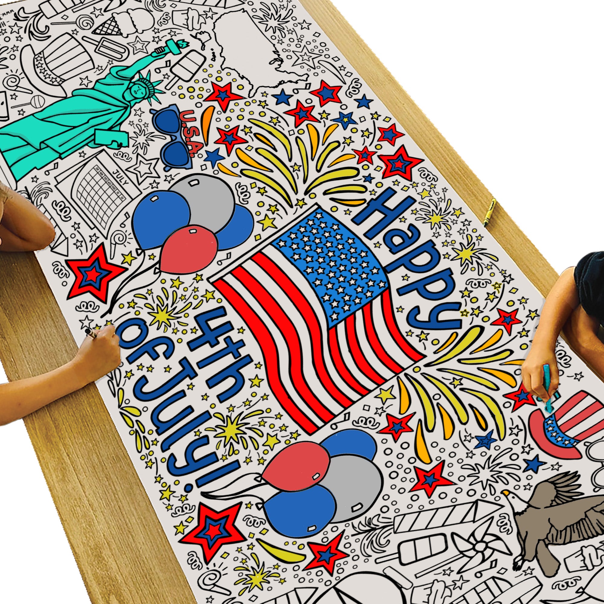 OMY USA Map Giant Coloring Poster