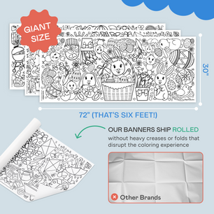 3-Pack GIANT Coloring Banners | Spring, Easter & Summer