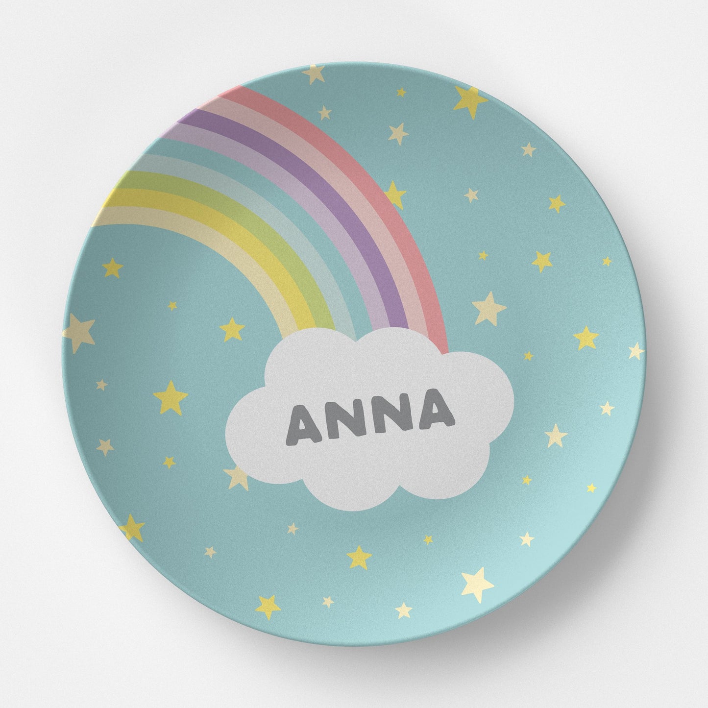 Personalized Rainbow Plate