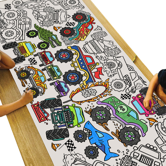 Giant Monster Truck Coloring Banner