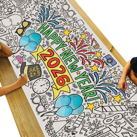 Giant New Years Coloring Banner