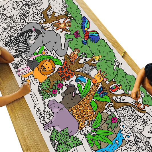 Giant Safari Coloring Banner