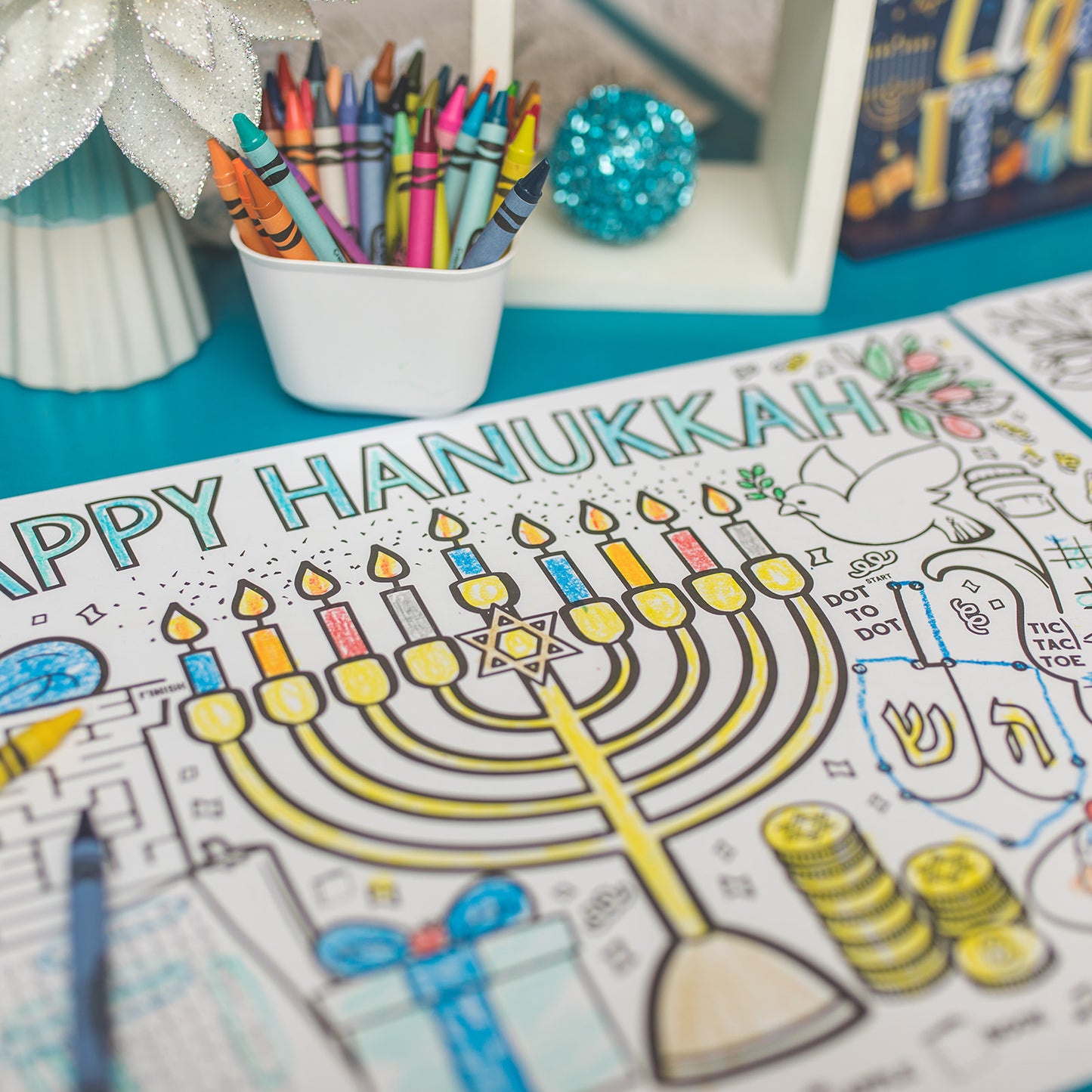 Hanukkah Coloring Placemats