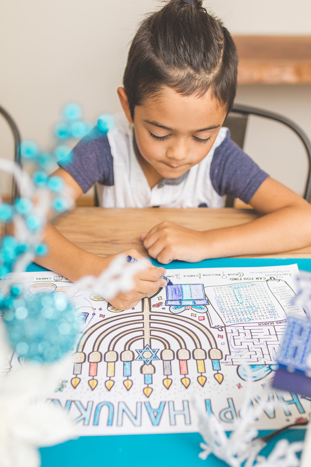 Hanukkah Coloring Placemats