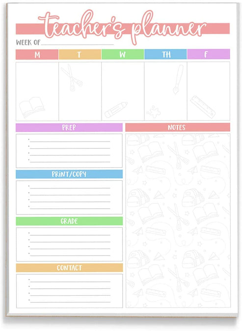 Teacher's Weekly Planning Notepad – Tiny Expressions