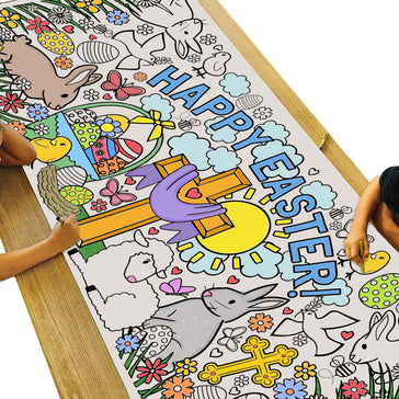 Giant Easter Religious Coloring Banner