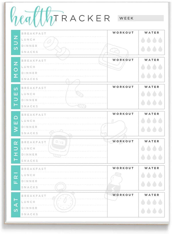 Health Tracker Notepad – Tiny Expressions