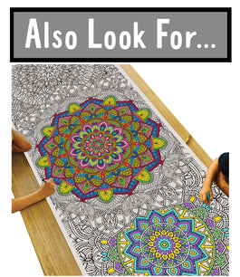 Giant Valentine's Day Mandala Coloring Banner