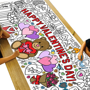 Giant Valentine's Day Coloring Banner