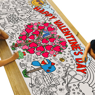 Giant Valentine's Day Garden Coloring Banner