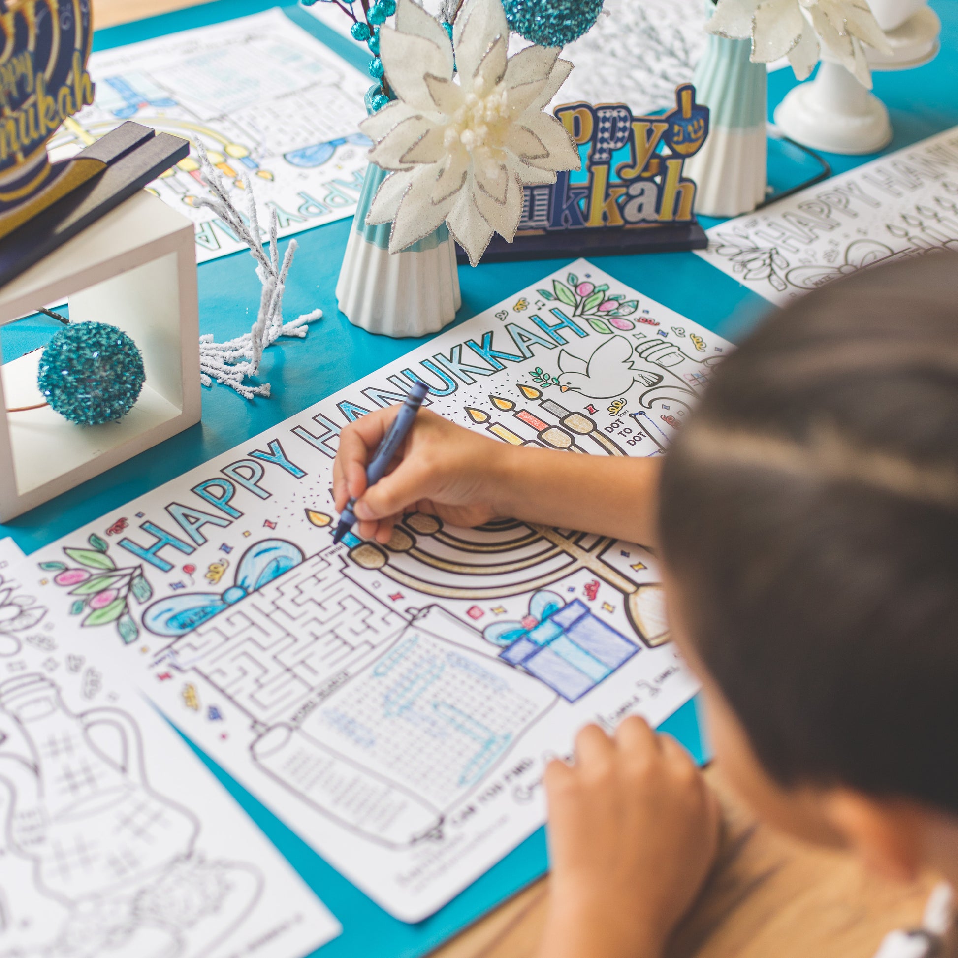 Hanukkah Coloring Placemays